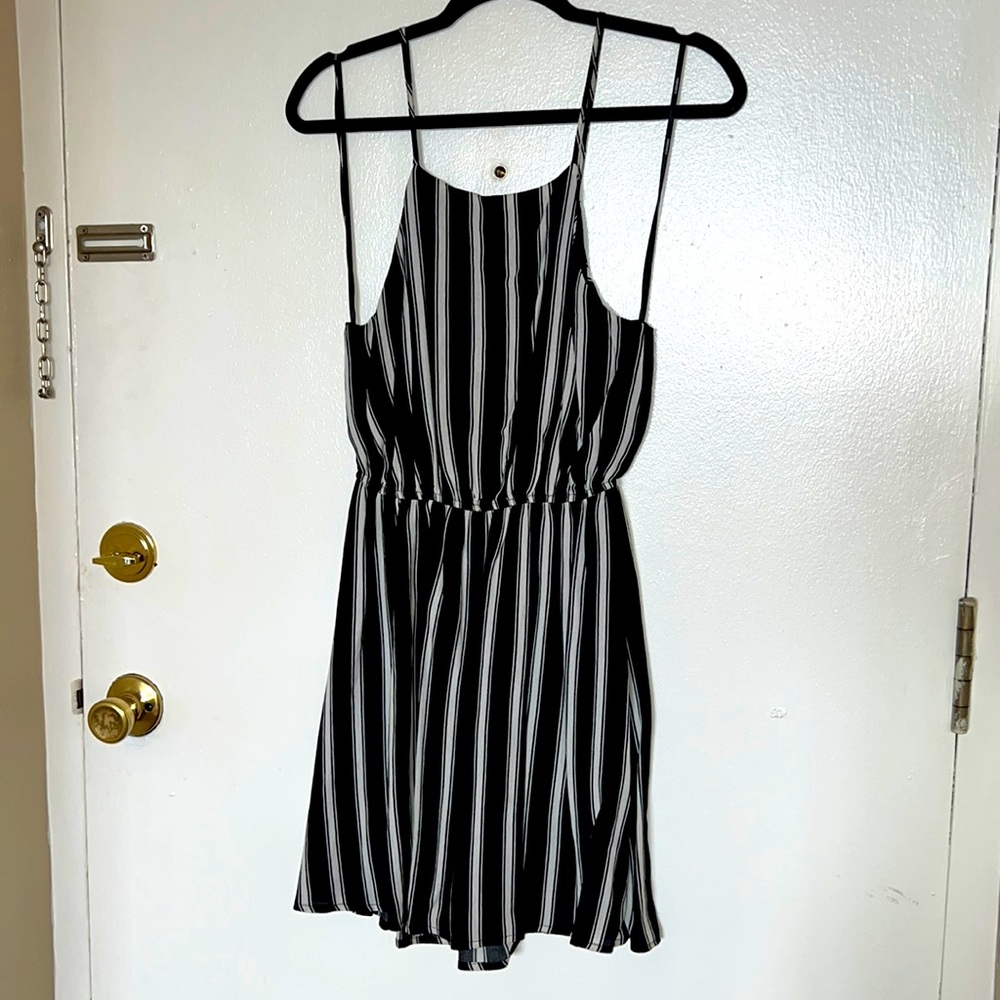 Forever 21 striped halter neck dress